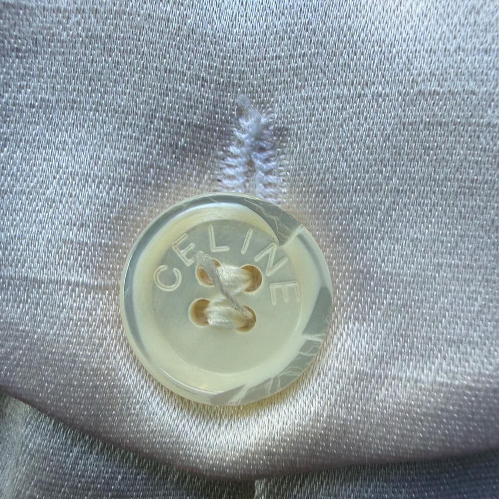 Celine Cream Linen Silk Wide Leg Trousers Pants Made in France Size 38 - Picture 10 of 10